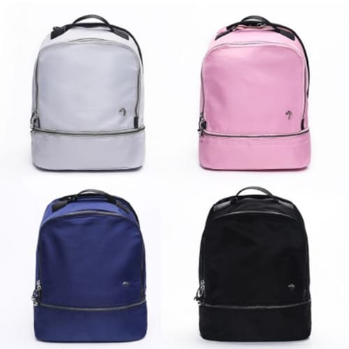 2023 Lu New Womens Yoga Bags Sport Backpack Fitness Large Travel Lu Storage Back Pack Bag Outdoor Nylon Fold Dry Wet Separation