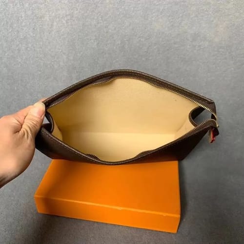 Women Hand Bag Leather Cosmetic Bags Waterproof For Woman Travel Toiletry Pouch Protection Ladies Makeup Clutch Lady Cases T Op Quality