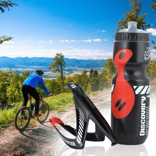 750ml Sports Water Bottle With Bottle Holder And Mountain Bike Stand With Accessory Cover Used For Sports Travel Gym Camping Hiking Y240927