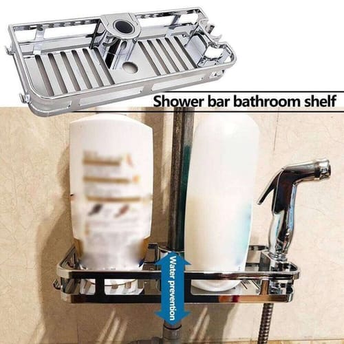 Storage Holder No Drilling Lifting Pole Shelves Caddy Shelf For Shower Rail With Diameter Of 22 24 25mm 26h0202