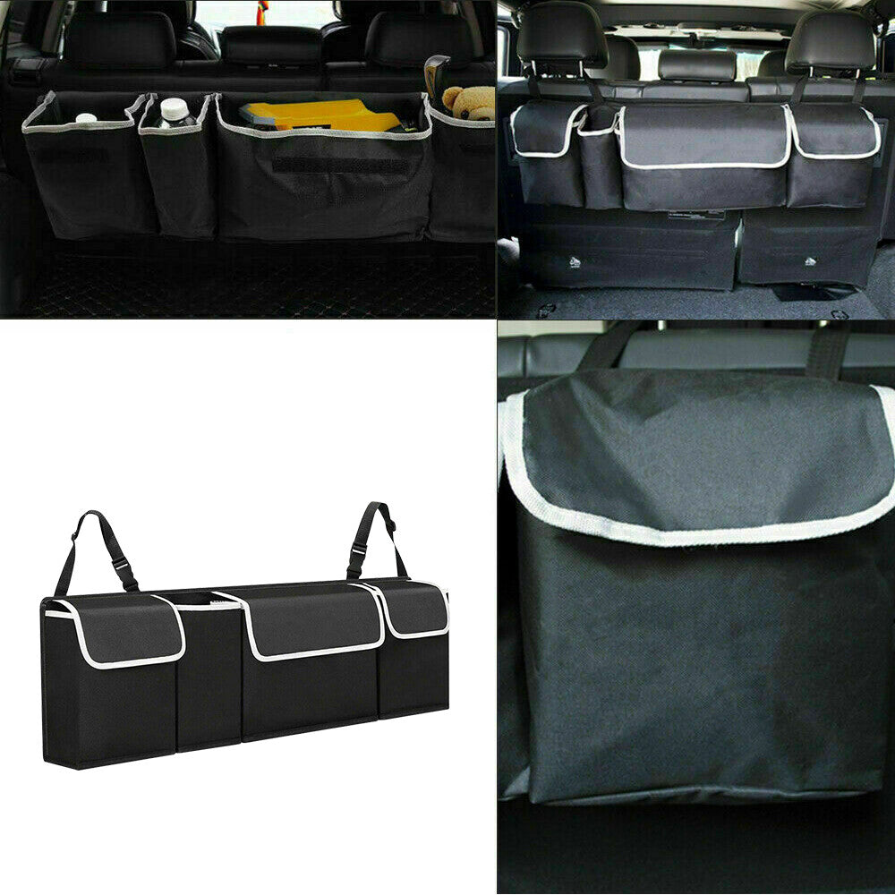 Car Trunk Organizer Oxford Interior Accessories Back Seat Storage Bag 4 Pocket