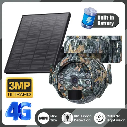 Specifications: Q51b4g Us Edition, Network Supply Mode: Wifi4g-3 Million, Pixel: - Solar Camera Outdoor Camouflage Animal Detection