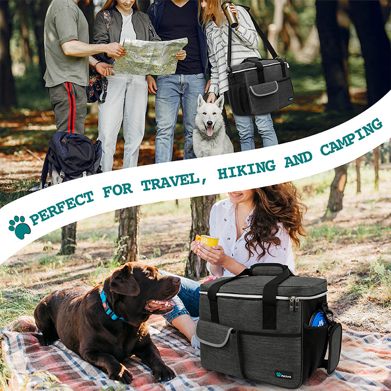 Pet Supply Travel Bag Set Weekend Tote Dog Gear Food Carrier Accessory Organizer