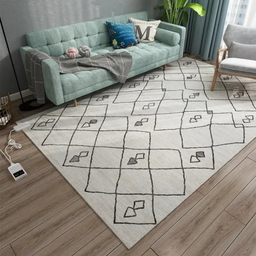 Specifications: Morocco 07, Size: 80cmx160cm-eu, Power Supply: - Flocked Graphene Electric Heating Carpet