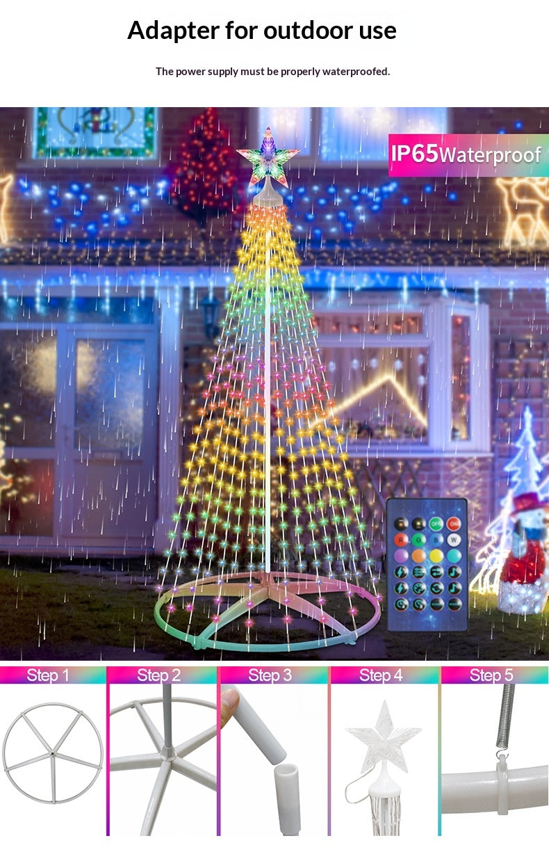Specifications: 330 Lights, Power Supply: Eu - Rgb Color-changing Conical Remote-controlled App-powered Indooroutdoor Tree Lights
