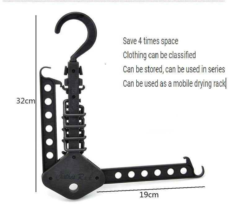 Quantity: 12 Pcs - Hanger Rack Clothes Space Saver Folding Hanger Multifunctional Magic Clothes Rack For Clothes Closet Organizer Minimalist Style