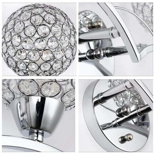 Modern Crystal Wall Lamp Fixture For Home Bedroom Living Room Decoration