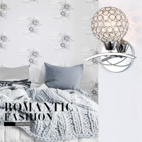 Modern Crystal Wall Lamp Fixture For Home Bedroom Living Room Decoration