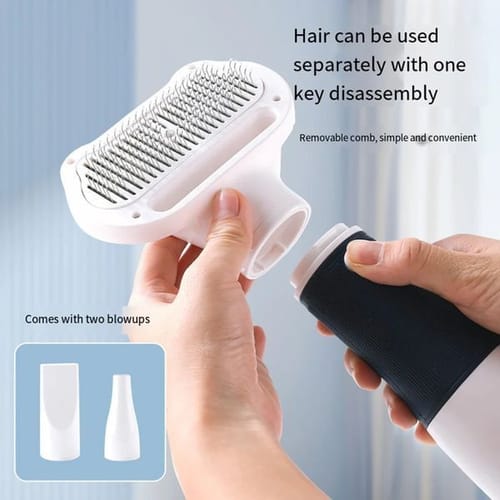 Color: Violet - 3in1 Pet Dog Hair Dry Brush Grooming Cat Comb Puppy Fur Dryer Lownoise Air 240808
