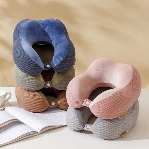 U-shaped Pillow Memory Foam Slow Rebound Lunch Break Neck Pillow Plane Travel Neck Pillow Net Hump Car Throw Pillow W240816