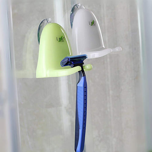 Leaf Shaver Toothbrush Holder Washroom Wall Sucker Suction Cup Hook Razor For Bathroom