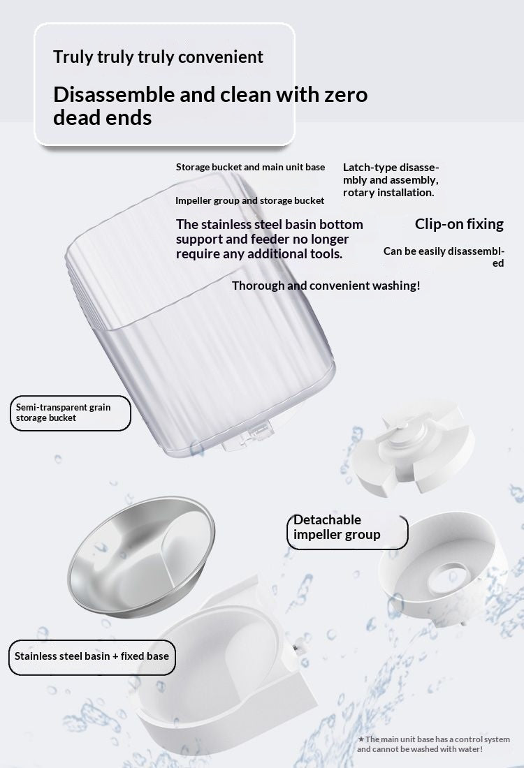 Color: Standard Visible Model, Specifications: Double Pots - Remote Pet Feeder With Scheduled Feeding And Monitoring Features