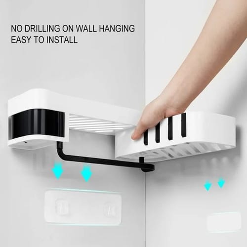 2025 Creative Corner Bathroom Shampoo Shower Shelf Holder Kitchen Storage Rack Organizer Wall Mounted Type For Bathroom Shower