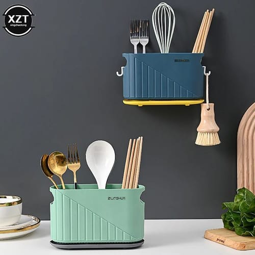 1pcs Simple Fashion Kitchen Storage Rack Fork Chopsticks Spoon Organizer Bracket Multifunctional Cutlery Drainer Holder 250716
