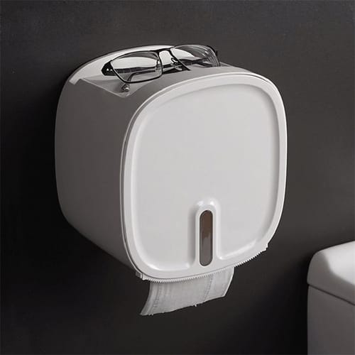Waterproof Toilet Paper Holder Tissue Box Bathroom Storage Punch Free For Home Accessories 210423