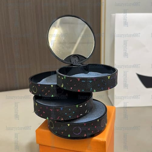 Color: Brown - 4 Layer Jewelry Organizer Drawer Velvet Jewelry Box Earrings Bracelet Organizer Jewelry Display Box Jewelry Box 250424