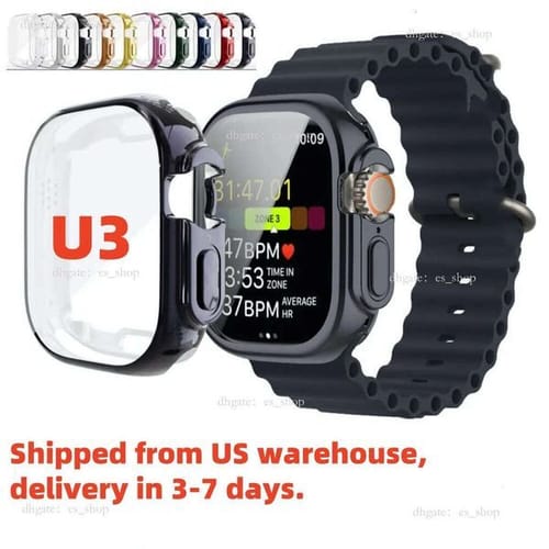 Color: Black - Us Stock. Protective Case Accessory For Ultra 3 Series Smartwatches 49mm Dial. Wireless Bluetooth Sports Silicone Protective Case.