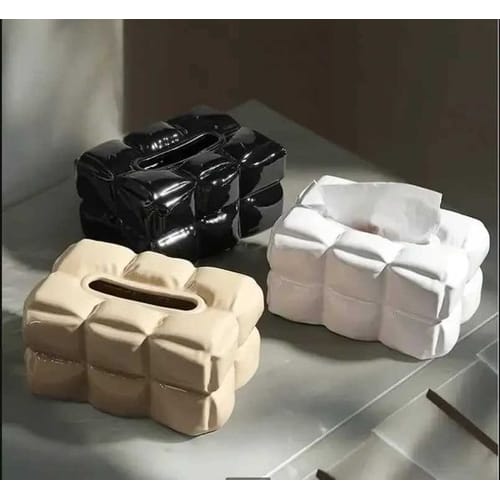 Ceramic Tissue Box Ornaments Napkin Boxes Paper Holder Towel Storage Organizer Home Accessories Y251126