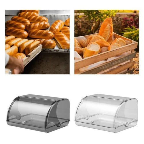 Acrylic Bread Bin Holder Bread Storage Organizer With Lid Large Capacity Food Bread Box For Pantry Sundries Cookies 251213