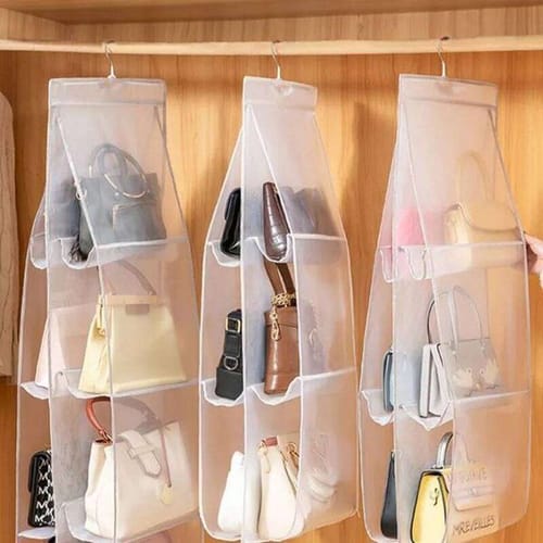 Size: Default - Double-sided Hanging Storage With Six Layers Transparent Bedroom Closet Organizer Dust Bag For Home Organization 26h0108