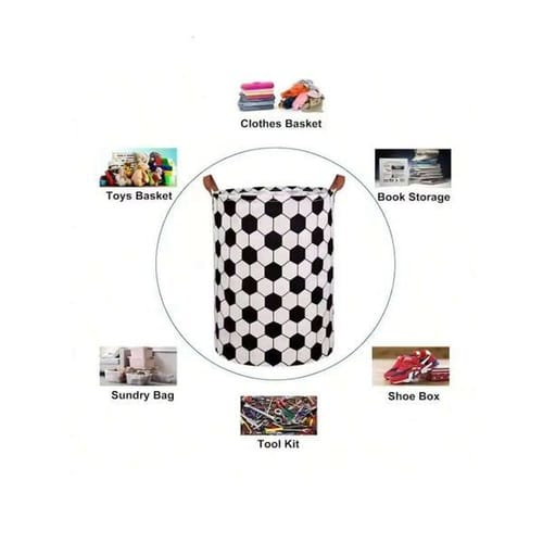 Round Gift Storage Laundry Hamper Baby Toys Nursery Bin With Handles,storage Basket For Kids Room 26h0110