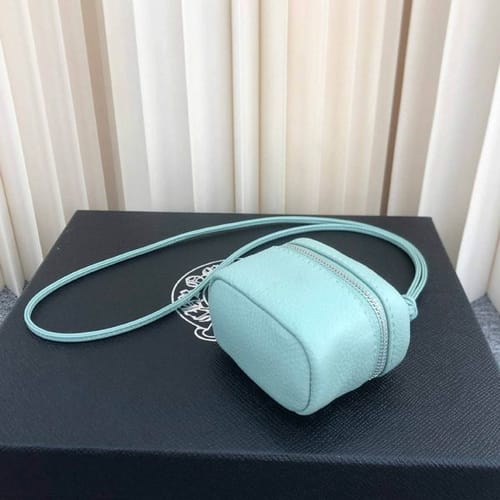 Genuine Leather Neck Strap Headphone Pouch, Gothic Cross Mini Makeup Bag, Compact Travel Organizer, Rfid Accessory Case