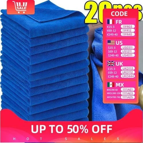 Bestseller 1-20pcs Microfiber Towels Car Wash Drying Towel Household Cleaning Cloths Auto Detailing Polishing Cloth Home Clean Tools Ddmytues