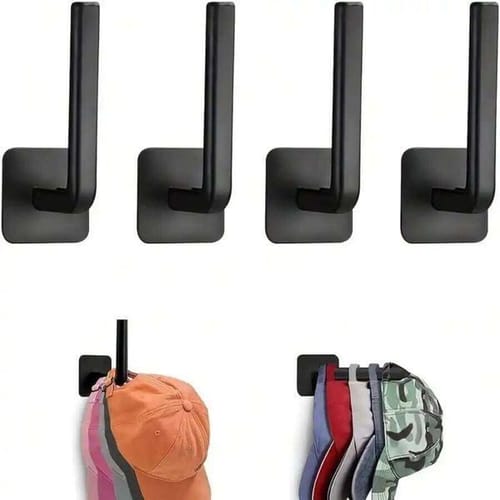 2/4/pcs Punch-free Baseball Cap Multifunctional Bathroom Rack Towel Bag Storage Racks Caps Organizer Hangers 26y0113