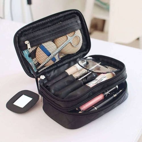 Women's Cosmetic Double Layer Waterproof Makeup Travel Essentials Organizer Large Capacity Multifunction Toiletry Bag 26l0119