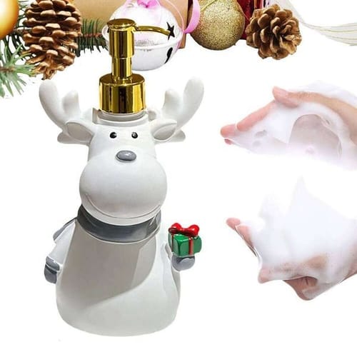 Christmas Bathroom Dispensers Refillable Reindeer Shampoo Bottle Decor Seasonal Hand Soap Dispenser For Home Apartment 26li0127
