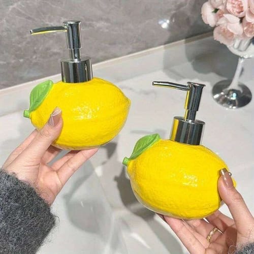 1/2pcs Lemon Shape Lotion Dispensing Hand Sanitizer Pump Shower Gel Storage Bottle Home Liquid Soap Dispenser 26h0127