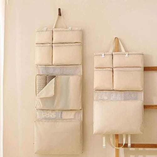 Size: Default - Foldable Organizer Hanging Bag For Travel Luggage With Pockets Daily Clothes Sorting Storage Multi-compartment 26l0130