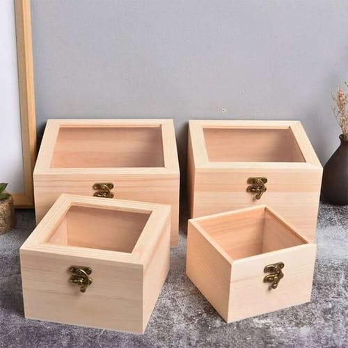 Home Organizer Handmade Gift Box Jewelry Wooden Storage Case Diy Craft Supplies Boxs 26l0203