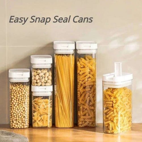 Jyg Sealed Plastic Food Storage Box Cereal Candy Dried Jars With Lid Fridge Storagetank Containers Household Items Kitchen Organizer 26w0205