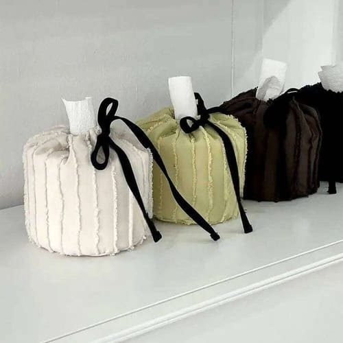 1pcs Storage Tissue Box Tassel Glossy Fabric Square Decorative Cover Living Room Kitchen Organizer Home Decor Accessory Tool 26l0210