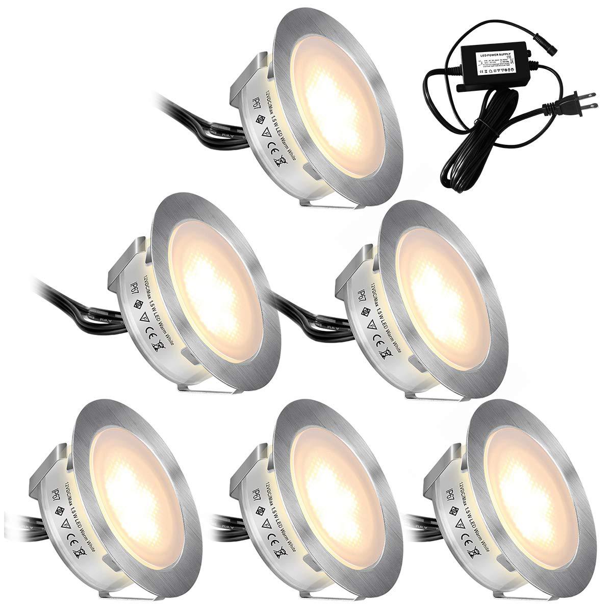 Specification: 6 Warm White, Power Supply: Uk - Fashion Personalized Boutique Garden Step Light Stairs