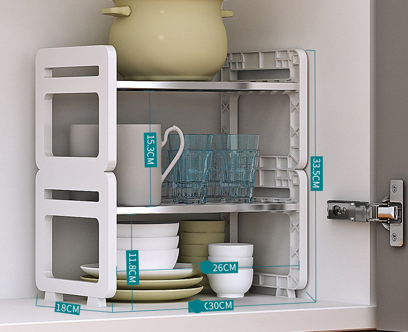 Style: G - 304 Stainless Steel Layered Rack Storage Rack Storage Rack Multi-layer Pot Rack
