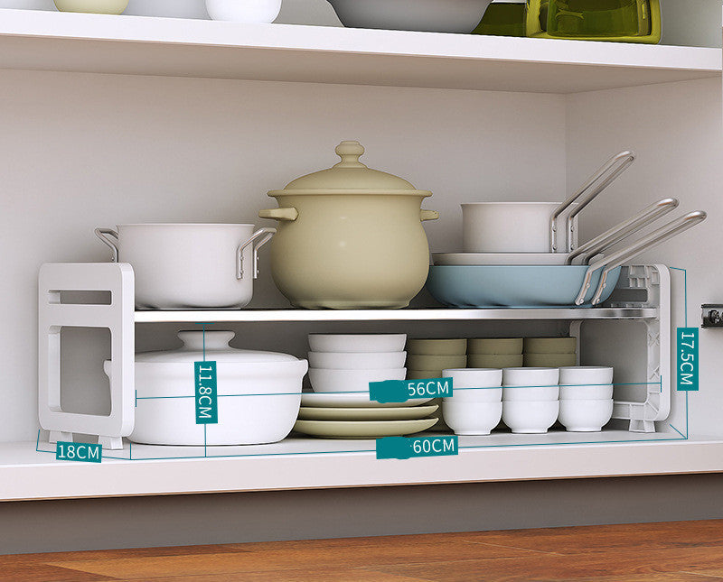 Style: G - 304 Stainless Steel Layered Rack Storage Rack Storage Rack Multi-layer Pot Rack