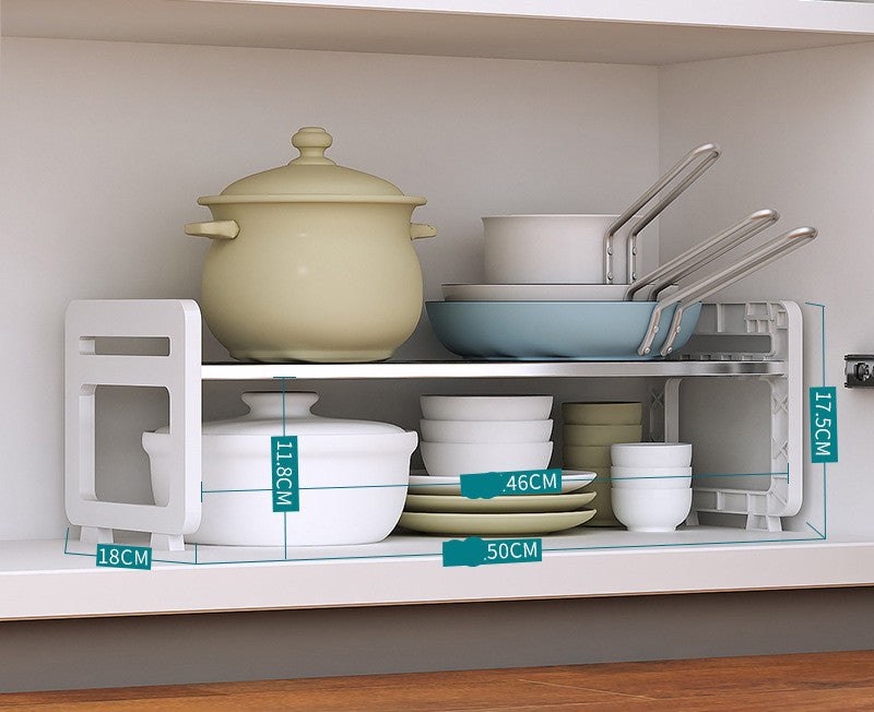 Style: G - 304 Stainless Steel Layered Rack Storage Rack Storage Rack Multi-layer Pot Rack