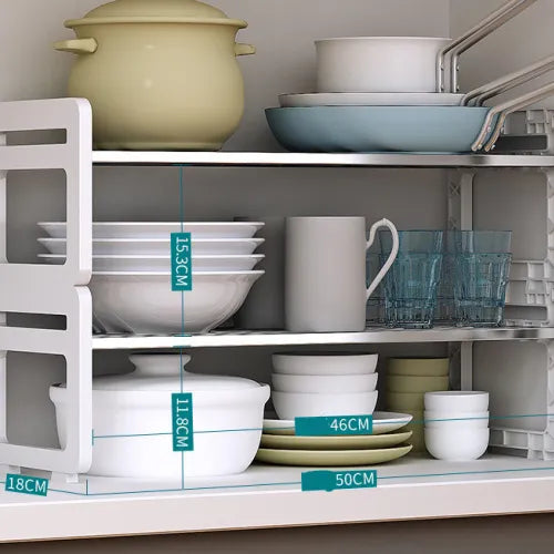 Style: G - 304 Stainless Steel Layered Rack Storage Rack Storage Rack Multi-layer Pot Rack