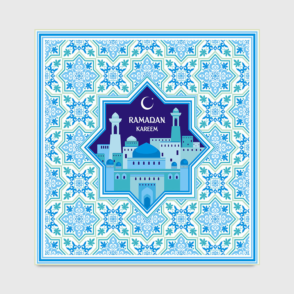 Style: B, Carpet Size: 100x100cm - Home Fashion Retro Square Floor Mat