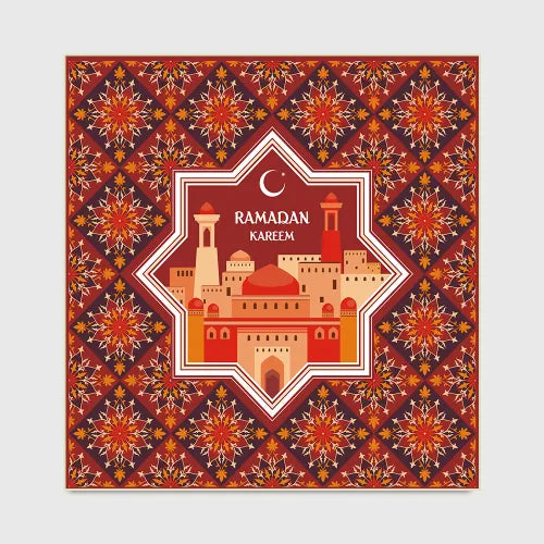 Style: B, Carpet Size: 100x100cm - Home Fashion Retro Square Floor Mat