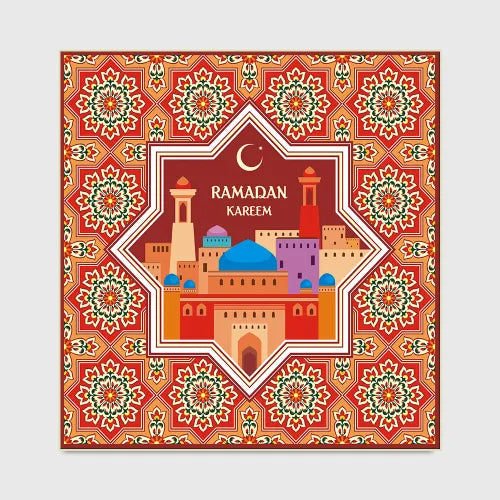 Style: B, Carpet Size: 100x100cm - Home Fashion Retro Square Floor Mat