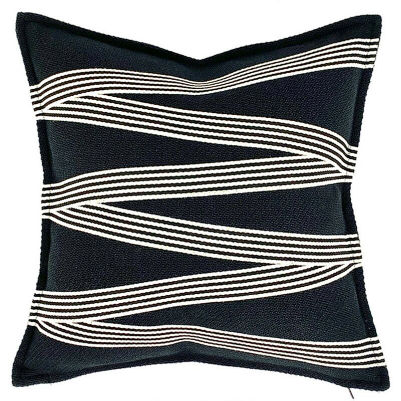 Color: Single Stripe, Pillowcase Size: 45x45cm - Geometric Striped Cotton And Linen Pillowcase