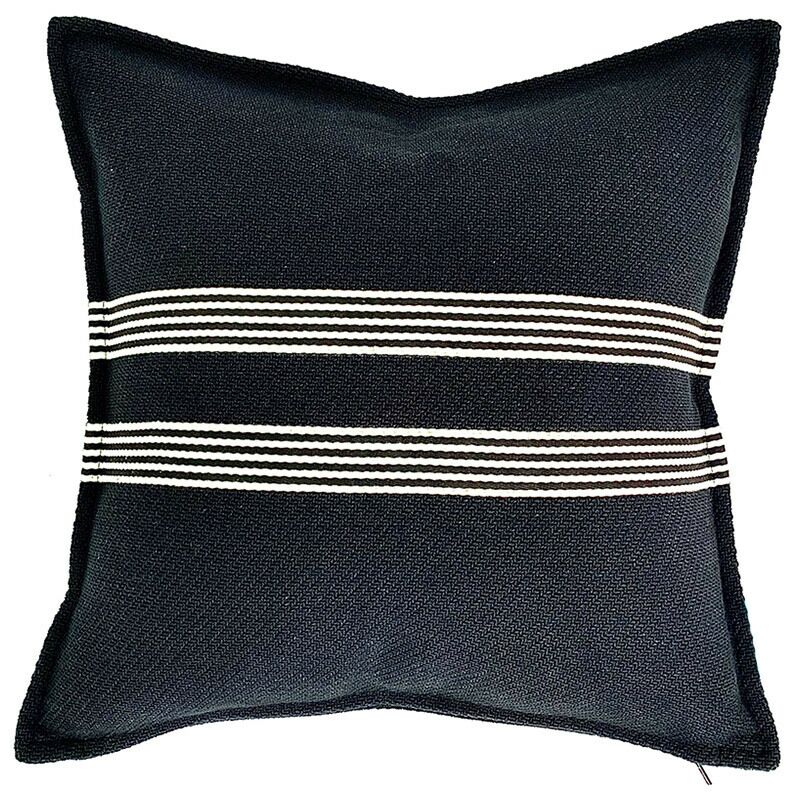 Color: Single Stripe, Pillowcase Size: 45x45cm - Geometric Striped Cotton And Linen Pillowcase