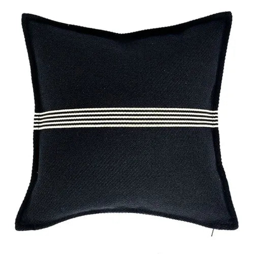 Color: Single Stripe, Pillowcase Size: 45x45cm - Geometric Striped Cotton And Linen Pillowcase