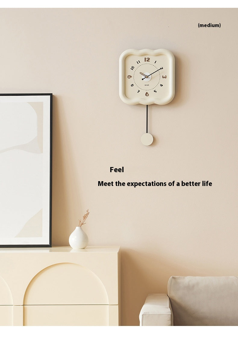 Size: Spring Green 30x52cm - Home Decoration Punch-free Modern Minimalist Wall Clock