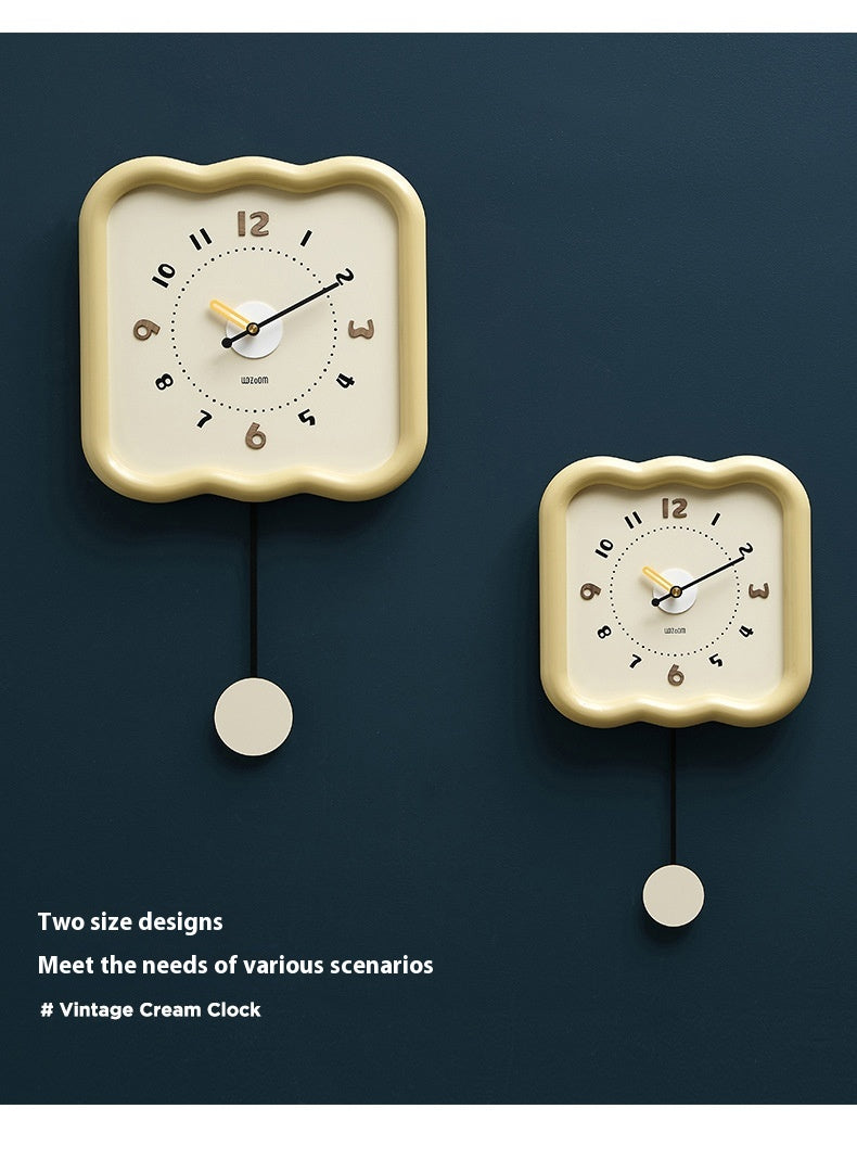 Size: Spring Green 30x52cm - Home Decoration Punch-free Modern Minimalist Wall Clock
