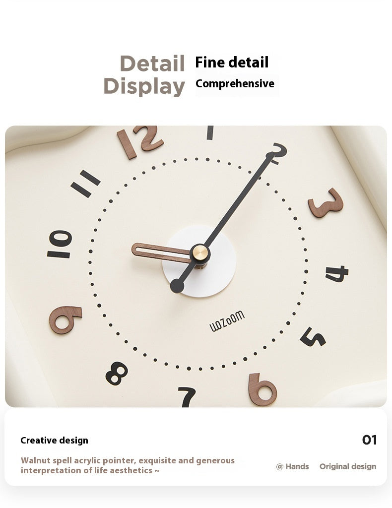 Size: Spring Green 30x52cm - Home Decoration Punch-free Modern Minimalist Wall Clock