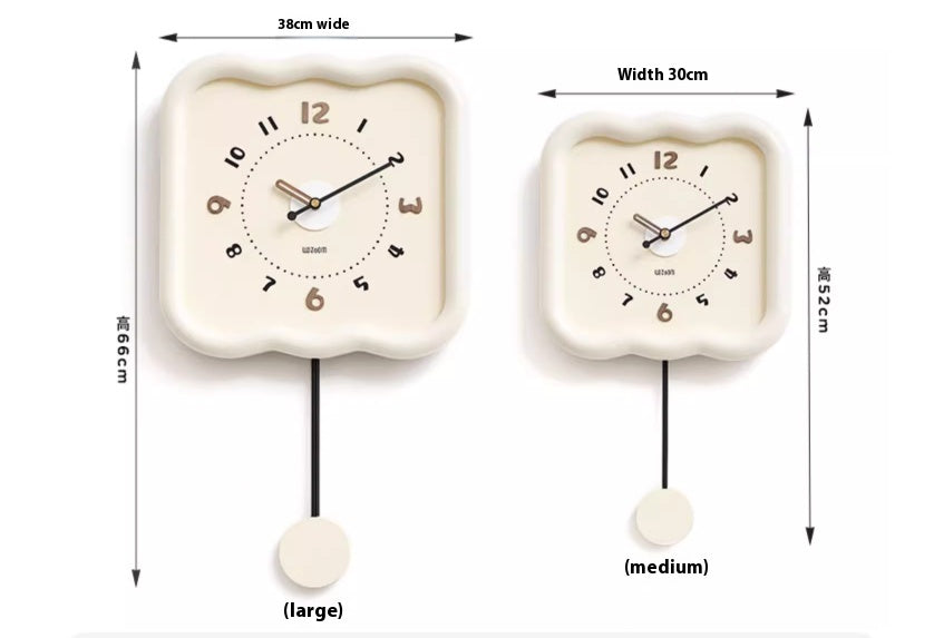 Size: Spring Green 30x52cm - Home Decoration Punch-free Modern Minimalist Wall Clock